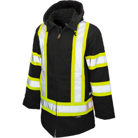 Tough Duck Men's Safety Parka Jacket 3XLT Black S15751-BLACK-3XLT