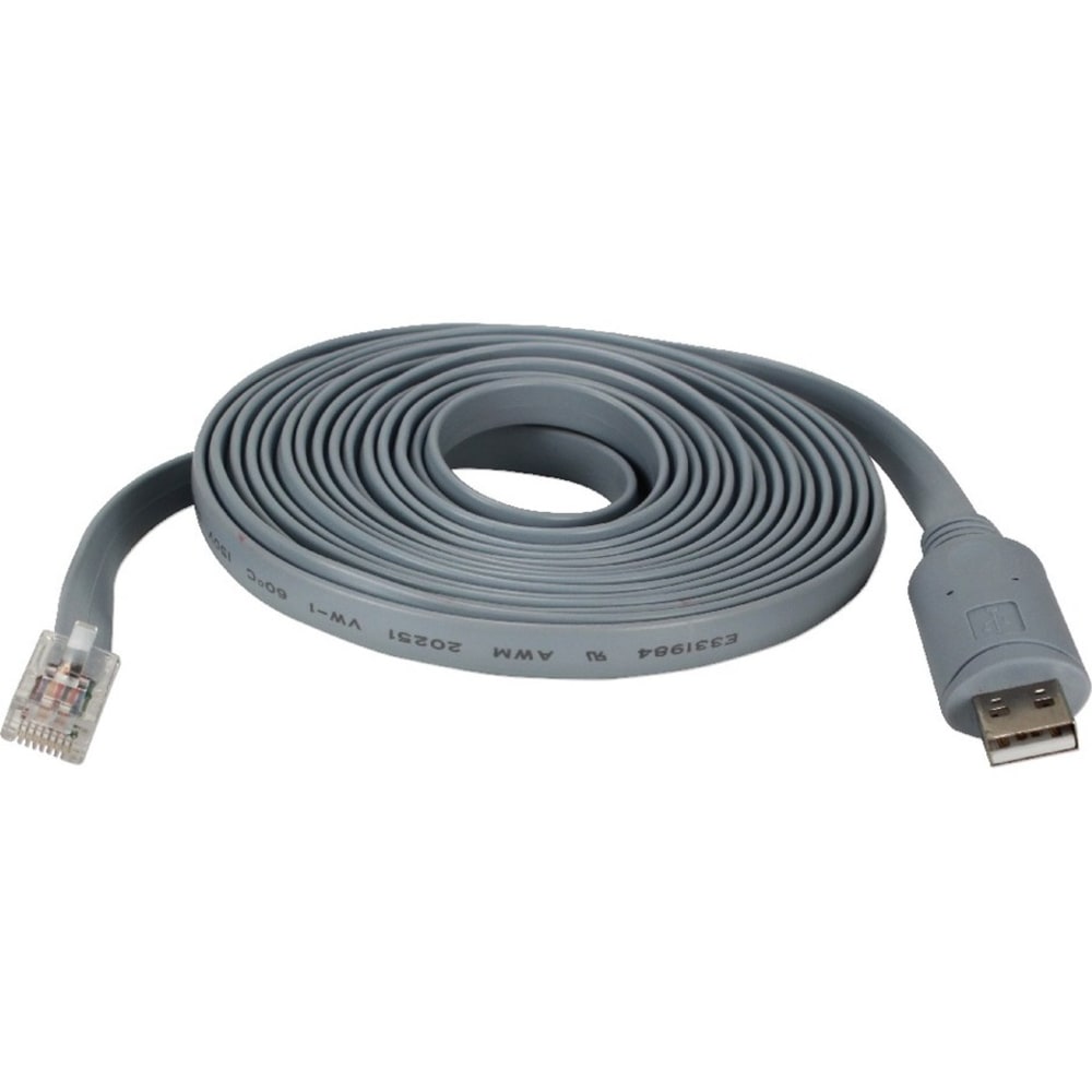 QVS 10ft USB to RJ45 Cisco RS232 Serial Rollover Cable0 ft - First End: 1 x USB 2.0 Type A - Male - Second End: 1 x RJ-45 RS-232 Network - Male - 250 kbit/s - Rollover Cable - Shielding (Min Order Qty 3) MPN:UR-2000M2-RJ45B