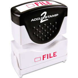 Accustamp2 Shutter Stamp with Microban Red FILE 5/8 x 1/2 035576