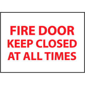 Fire Safety Sign - Fire Door Keep Closed At All Times - Plastic M31RB
