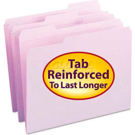 Smead® File Folders 1/3 Cut Reinforced Top Tab Letter Lavender 100/Box 12434