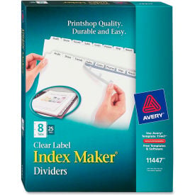 Avery Index Maker Clear Label Divider Punched 8.5