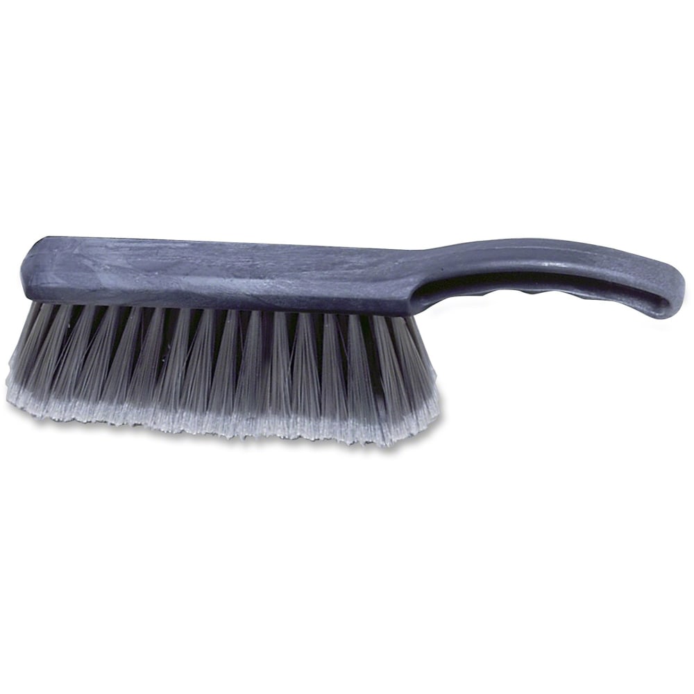 Rubbermaid Commercial Countertop Block Brush - 8in Synthetic Bristle - 12.5in Overall Length - Yellow, Silver - 6 / Carton MPN:6342CT
