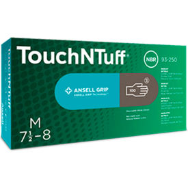 Ansell TouchNTuff 93-250 Nitrile Powder Free Disposable Glove 5 Mil Dark Grey S 100/Box 93250070 - Pkg Qty 10