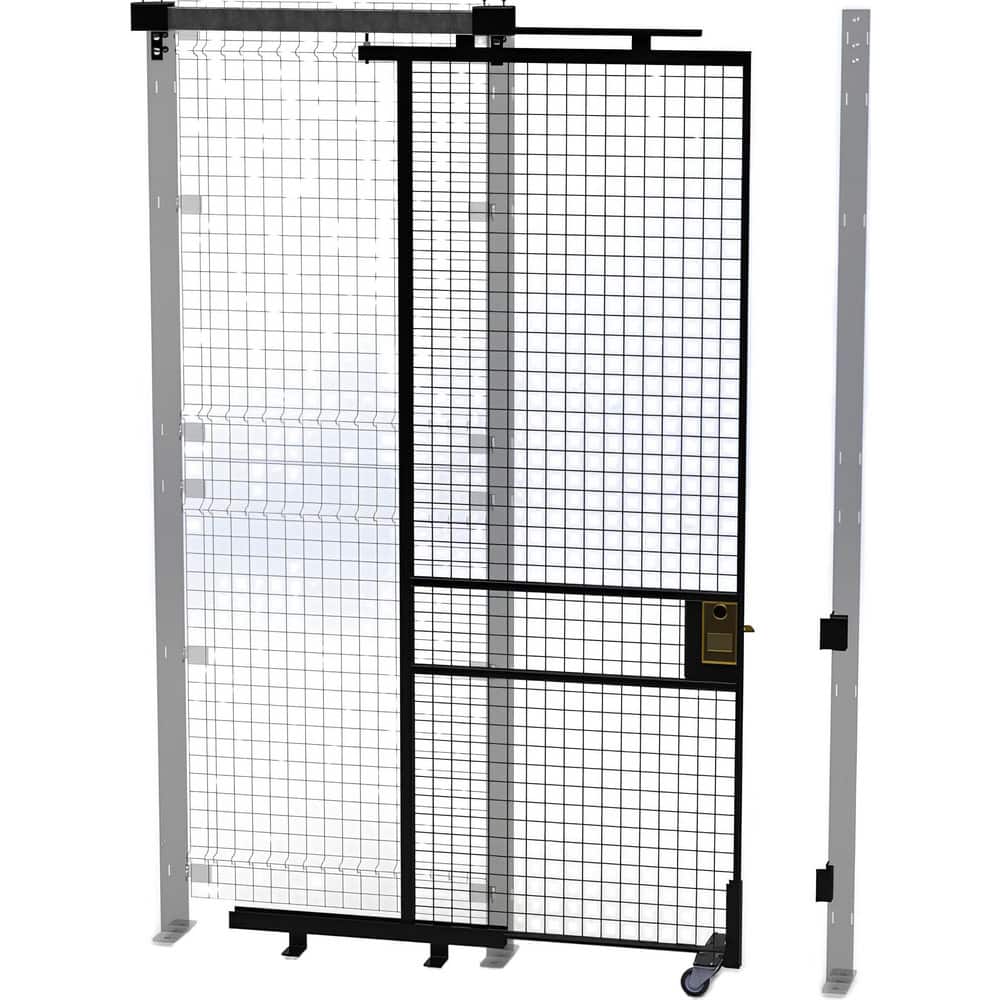 Temporary Structure Partitions; Overall Height: 96in; Width (Inch): 34; Overall Depth: 1.5in; Construction: Welded; Material: Steel; Color: Black MPN:V590308