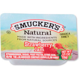 Smucker's® Natural Jam 0.5 oz Container Strawberry 200/Carton SMU8201