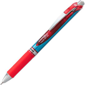 Pentel® EnerGel RTX Retractable Gel Pen Fine 0.5mm Red Ink Silver/Red Barrel BLN75-B