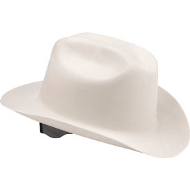 Jackson Safety Western Outlaw Safety Hard Hat 4-Point Ratchet Suspension HDPE White 19500