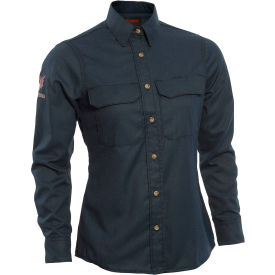 DRIFIRE® Women's Tecgen Flame Resistant Work Shirt XL Short Navy TCGSSWN00116XLSH00