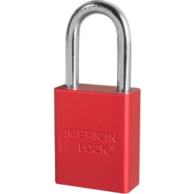 American Lock® S1106RED Aluminum Safety Padlock 1-1/2