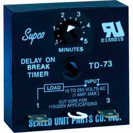 Supco Td73 Time Delay - 19 To 250 Vac Only - Pkg Qty 12 TD73