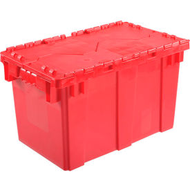 GoVets™ Plastic Attached Lid Shipping & Storage Container DC2213-12 22-3/8x13x13 Red 810RD257