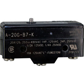 Allpoints 42-1143 Momentary On/Off Push Button Micro Switch - 20A-125/240/480V 421143