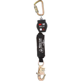 3M DBI-SALA Nano-Lok Hot Work Self-Retracting Lifeline with Carabiner Web & Steel Snap Hook 6'L 7012828668