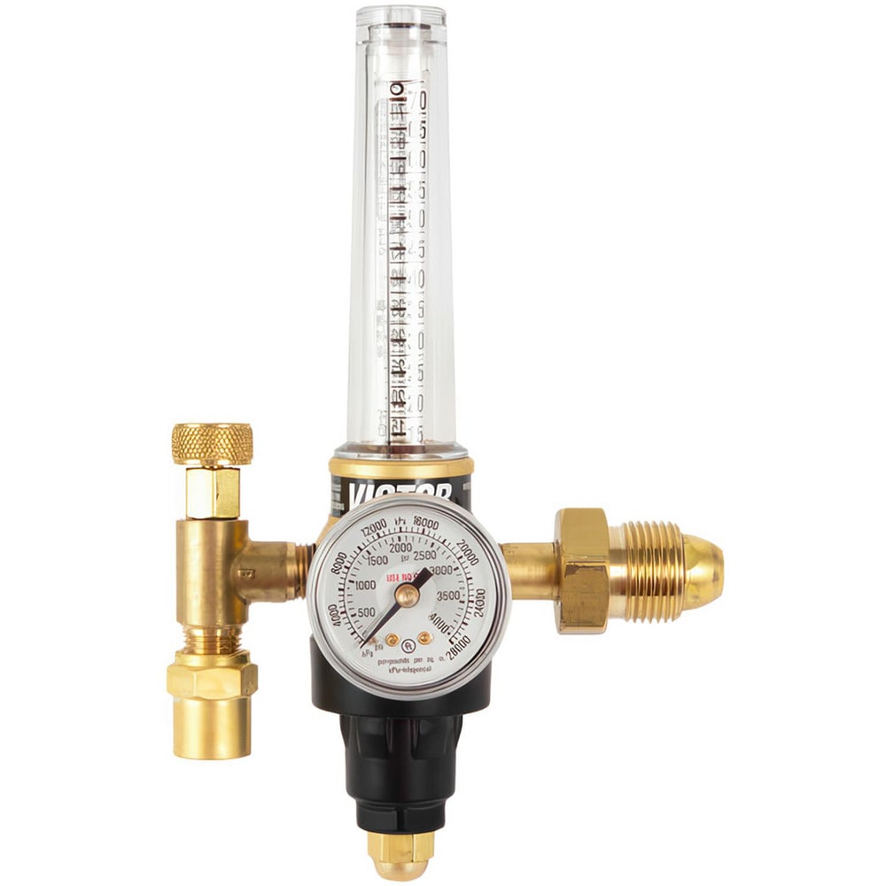 Welding Regulators; Gas Type: Argon, Argon/CO2 ; Maximum Inlet Pressure (psi): 3000 ; Maximum Outlet Pressure: 200 ; CGA Inlet Connection: 580 ; Body Material: Brass ; Application: General Purpose MPN:0781-3656