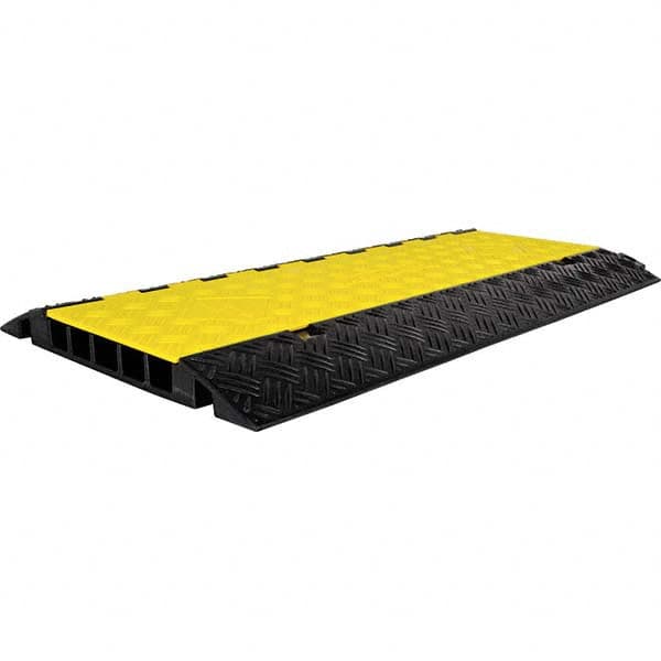 Floor Cable Cover: Polyethylene, 5 Channels, 1-1/4