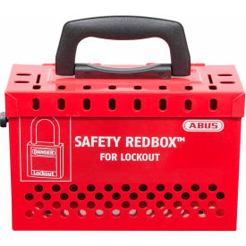 ABUS B835RED Safety Redbox Group Lockout Box with 12 padlock eyelets Red 00298 00298 - Pkg Qty 2