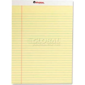 Universal® Perforated Edge Legal-Ruled Writing Pad Canary 50-Sheet Per Pad 12 Pads/Case UNV10630