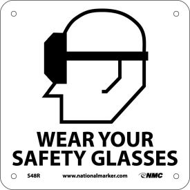 Graphic Facility Signs - Wear Your Safety Glasses - Plastic 7x7 S48R