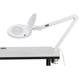 GoVets™ 5 Diopter LED Magnifying Lamp With Covered Metal Arm White 233695