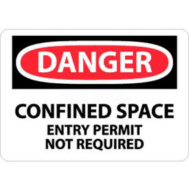 NMC D373P OSHA Sign Danger Confined Space Entry Permit Not Required 7