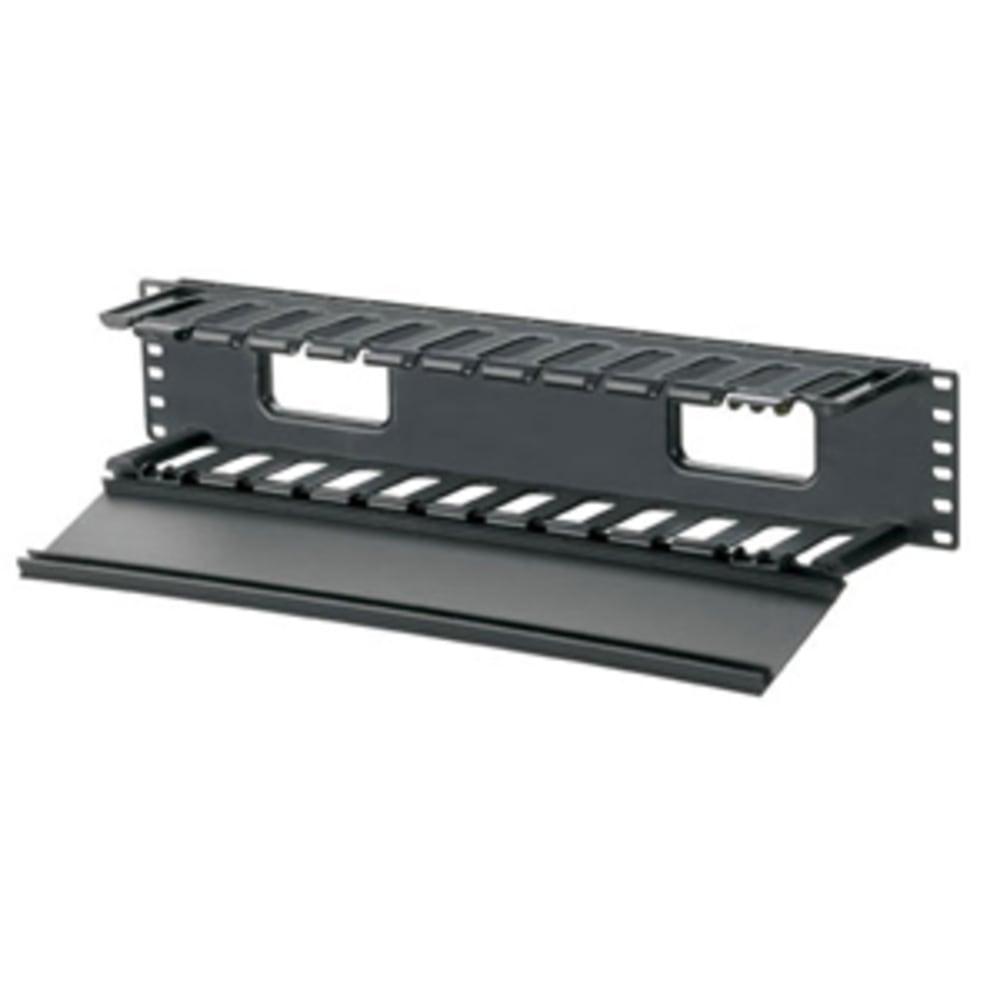 PANDUIT PatchLink Horizontal Cable Manager - Black - 2U Rack Height - 19in Panel Width MPN:WMPF1E