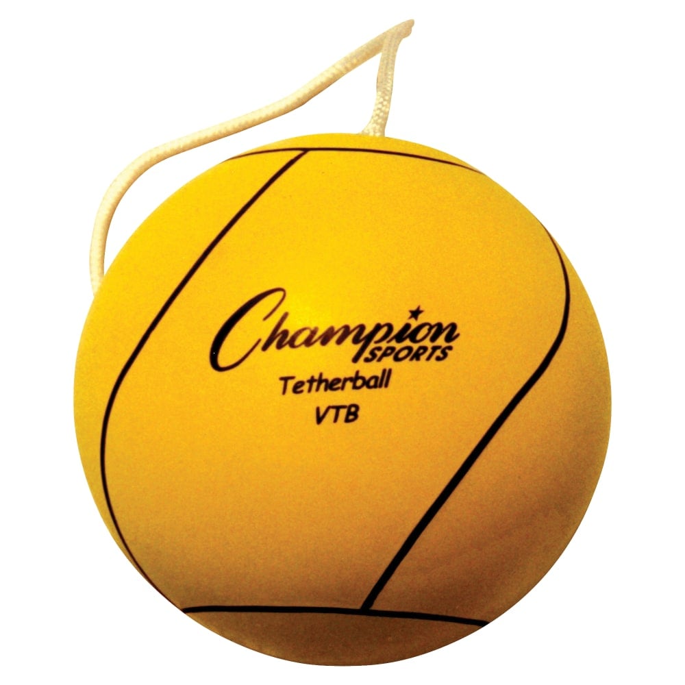 Champion Sports Yellow Tether Ball - Rubber, Nylon - Yellow - 1  Each (Min Order Qty 3) MPN:VTB