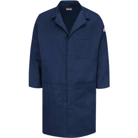 Bulwark® Unisex Concealed Snap Front Lab Coat Navy Cotton/Nylon S KLL6NVRGS