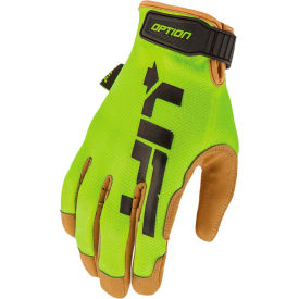 Lift Safety Option Work Glove Hi-Vis Yellow Synthetic Leather Palm L 1 Pair GON-17HVBRL GON-17HVBRL