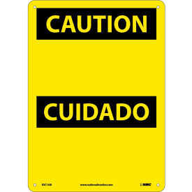 Bilingual Aluminum Sign - Caution Blank ESC1AB
