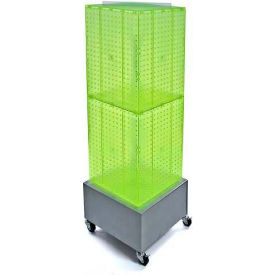 Global Approved 701415-GRE Interlocking Pegboard Floor Display W/ Wheels 14