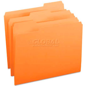 Smead® File Folders 1/3 Cut Top Tab Letter Orange 100/Box 12543