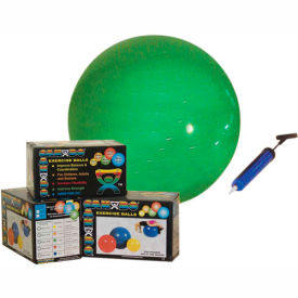 CanDo® Inflatable Exercise Ball Set Green 65 cm (26