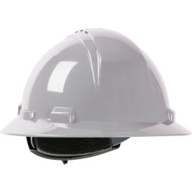 Kilimanjaro Full Brim Hard Hat HDPE Shell Vented 4-Pt Suspension Ratchet Adjustment Gray 280-HP641RV-09