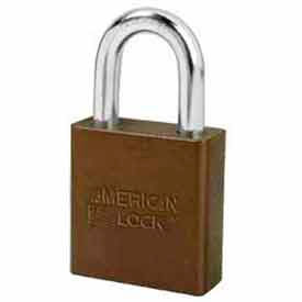 American Lock® No. A1205BRN High Security Solid Aluminum Padlock 5 Pin Cylinders - Brown A1205BRN - Pkg Qty 24
