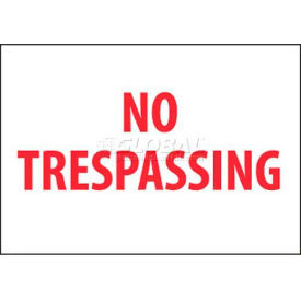 NMC M58RB Security Sign No Trespassing 10