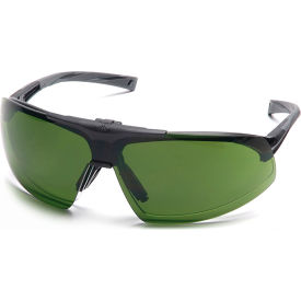 Pyramex® Onix® Plus Safety Glasses Anti-Fog Shade 3.0 IR Green Lens/Black Frame SB4960STP - Pkg Qty 12