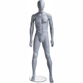 UBM-1 Male Mannequin - Oval Head Arms at Side Legs Slightly Bent -Natural Foundry UBM-1