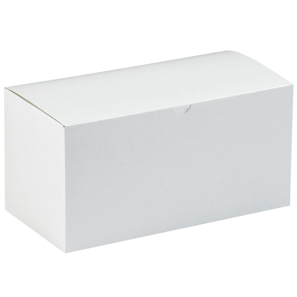 Partners Brand Gift Boxes, 12inL x 6inW x 6inH, 100% Recycled, White, Case Of 50 MPN:GB126