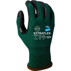ExtraFlex® Cut Resistant Gloves HCT Nano Foam Nitrile Coated ANSI A2 S Green 12 Pairs 04-250-S