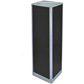 Global Approved 700405-BLK Four-Sided Pegboard Spinning Floor Display 16