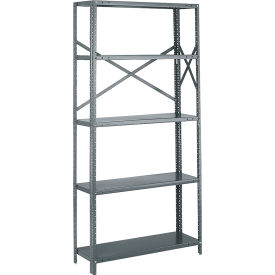 Tri-Boro Klip-It 5 Shelf 20 Ga Open Solid Steel Shelving Add On 36