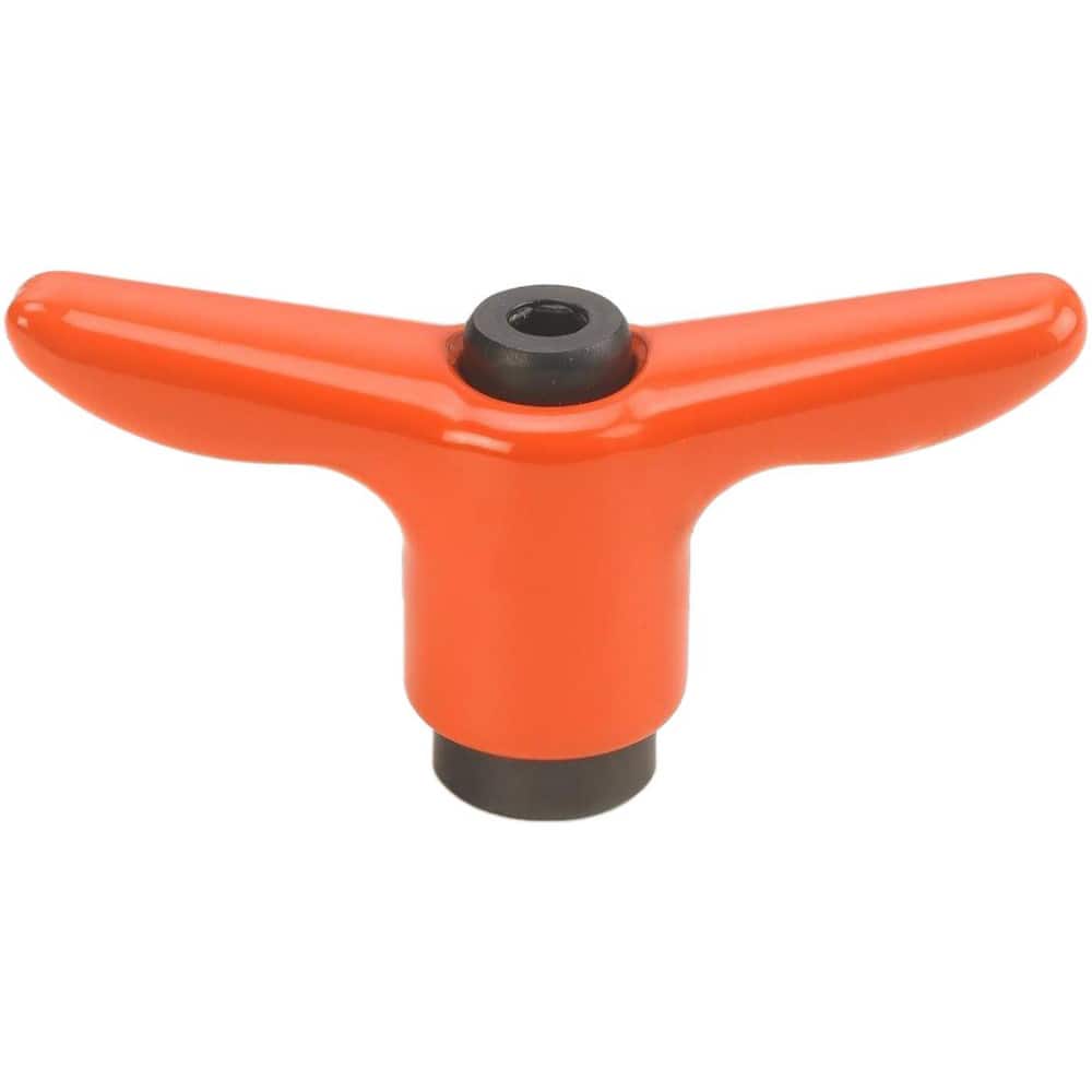 Adjustable Clamping Handles, Connection Type: Threaded Hole , Handle Type: T-Handle , Mount Type: Threaded Hole  MPN:THP-107-OR