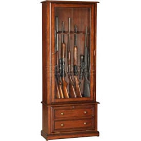 American Furniture Classics 800 Wood Classic 2 Drawers Gun Storage Cabinet 8 Long Guns 800