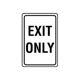 Aluminum Sign - Exit Only - .080