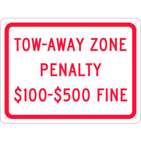 NMC TMS339G Traffic Sign Virginia Tow Away Zone Penalty 9