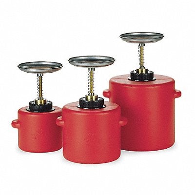 Plunger Can 1 qt. Polyethylene Red MPN:P711