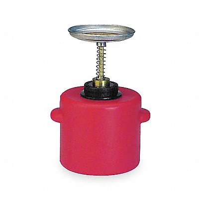 Plunger Can 1/2 gal Polyethylene Red MPN:P712