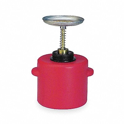 Plunger Can 1 gal Polyethylene Red MPN:P714