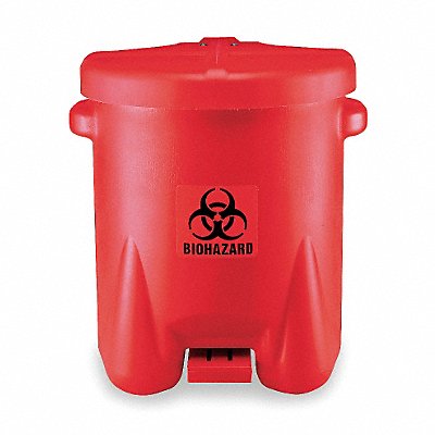 Biohazard Step On Waste Container Red MPN:947BIO